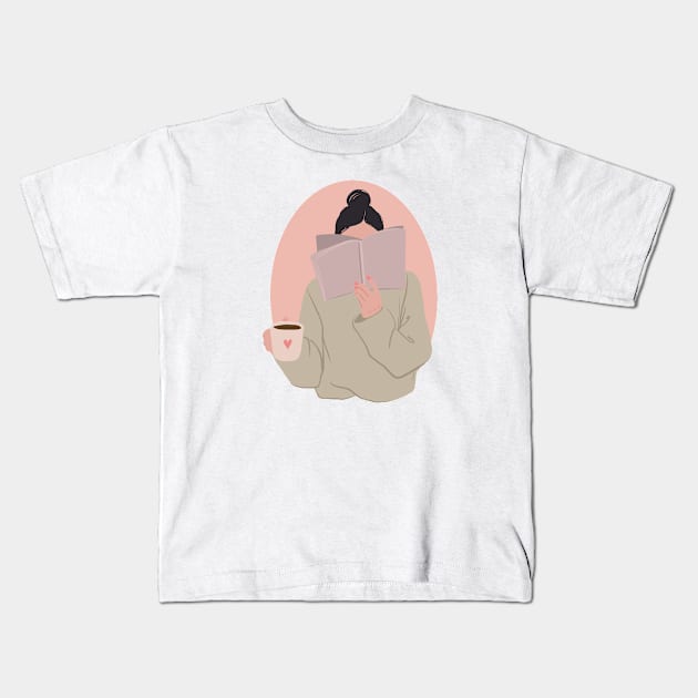 MORNING COFFEE Kids T-Shirt by Tyne Bobier Illustrations